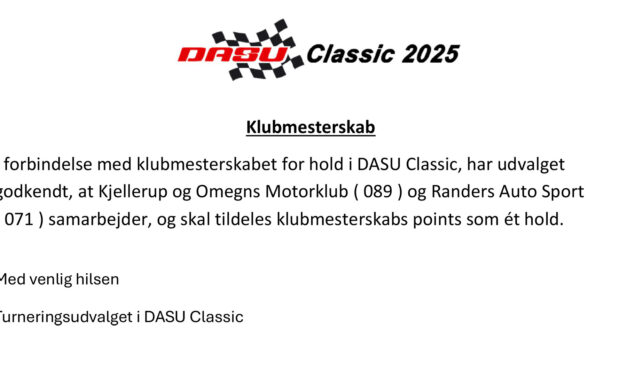 Samarbejde om klubmesterskabet i DASU Classic 2025